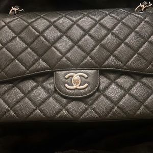 Chanel Black Caviar Medium Classic Double Flap Bag